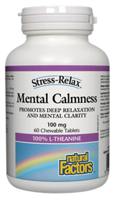 Mental Calmness L-Theanine 100 mg - Chewable Tablets